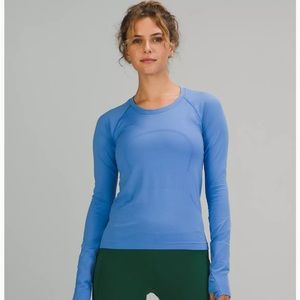 Lululemon Swiftly Tech Long-Sleeve Shirt 2.0
Race Length - Light Blue, Size 4